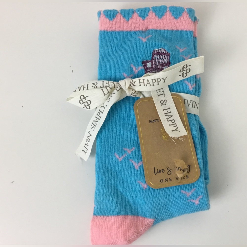 Simply Southern Socks Beach Theme Crew socks OS
